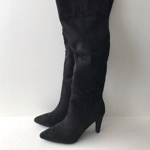 Material Girl "Suede" OTK Candice Heel Dress Boot